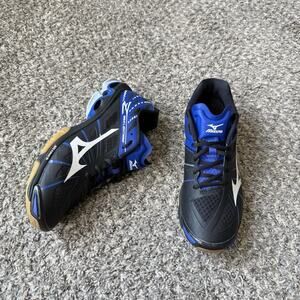 Mizuno Wave Lightning Z4 Volleyball Shoes Size 10 Black Blue 430235.9052